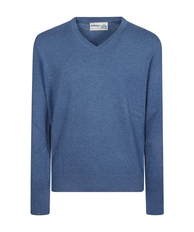 Ballantyne Long-sleeved Sweater In Blue