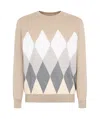 Ballantyne Diamond-print Jumper In Nude