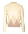 Ballantyne Cotton And Cashmere Sweater Knitwear Beige In Nude