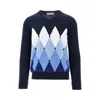 Ballantyne Argyle Pattern Sweater Sweaters And Cardigans Blue In Blue