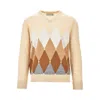 Ballantyne Argyle-pattern V-neck Sweater In Multi