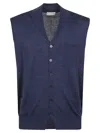 Ballantyne Pure Wool Waistcoat In Black