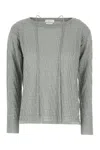 Ballantyne Knitwear With Long Sleeves And Drawstring Detail In Gray