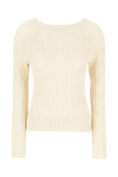Ballantyne Knitwear Crew Neck Textured Knit In Neutral