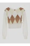 Ballantyne Round Neck Pullover With Open Back In 98172