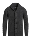 Ballantyne Man Cardigan Charcoal Size 36 Wool