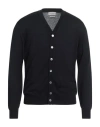 Ballantyne Man Cardigan Midnight Blue Size 40 Silk, Cotton In Blue