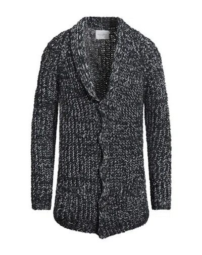 Ballantyne Man Cardigan Midnight Blue Size M Cotton, Polyamide In Black