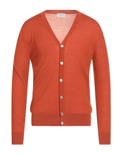 Ballantyne Man Cardigan Rust Size 38 Wool In Red