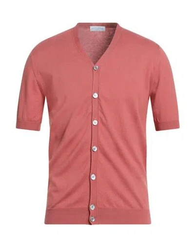 Ballantyne Man Cardigan Salmon Pink Size 40 Cotton, Cashmere
