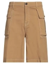 Ballantyne Man Denim Shorts Camel Size 34 Cotton, Elastane In Beige