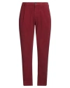Ballantyne Man Pants Burgundy Size 38 Cotton, Elastane In Red