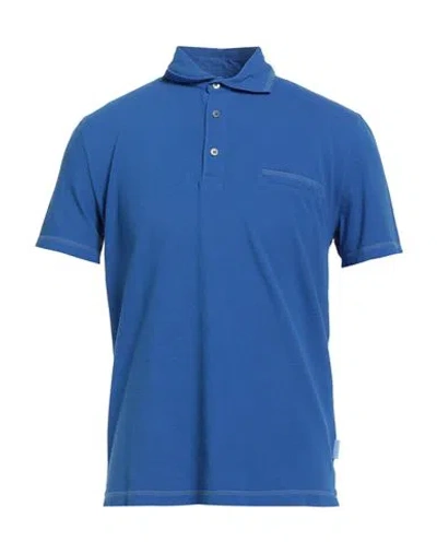 Ballantyne Man Polo Shirt Bright Blue Size M Cotton