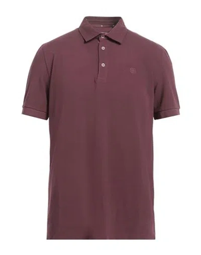 Ballantyne Man Polo Shirt Burgundy Size L Cotton In Red