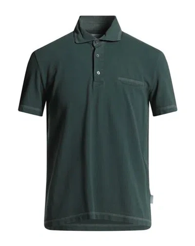 Ballantyne Man Polo Shirt Dark Green Size M Cotton