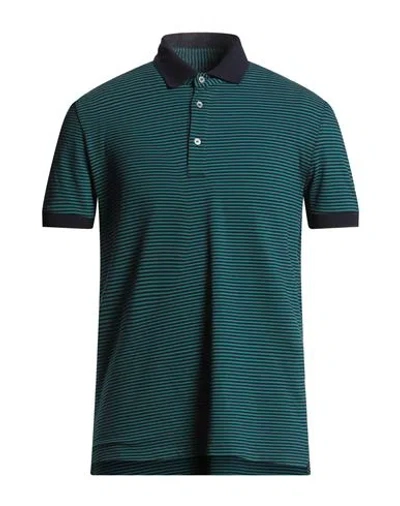 Ballantyne Man Polo Shirt Deep Teal Size L Cotton In Green