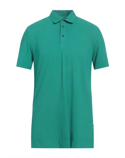 Ballantyne Man Polo Shirt Emerald Green Size L Cotton