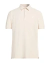 Ballantyne Man Polo Shirt Ivory Size L Cotton In White