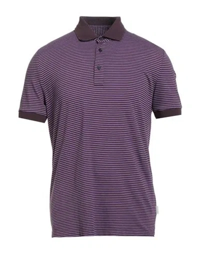 Ballantyne Man Polo Shirt Mauve Size L Cotton In Purple