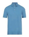 Ballantyne Man Polo Shirt Slate Blue Size Xxl Cotton