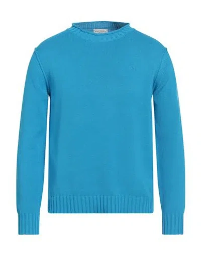 Ballantyne Man Sweater Azure Size 44 Cotton In Blue