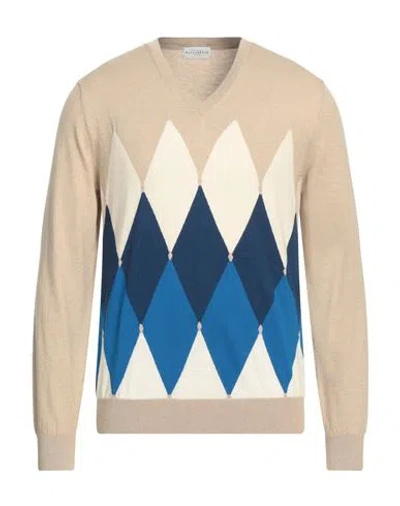 Ballantyne Man Sweater Beige Size 40 Cotton, Cashmere