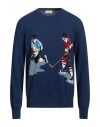 Ballantyne Man Sweater Blue Size 44 Cashmere