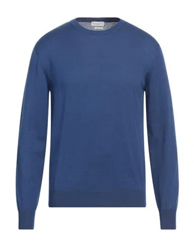 Ballantyne Man Sweater Blue Size 44 Silk, Cotton In Blue