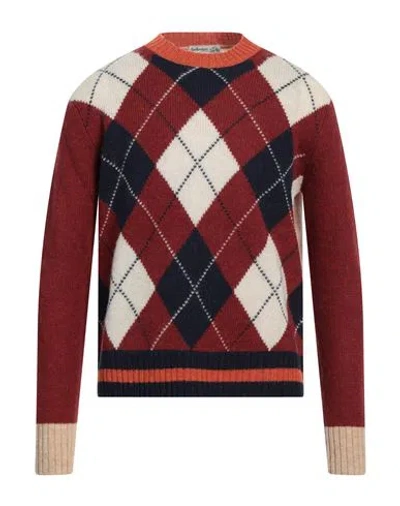 Ballantyne Man Sweater Brick Red Size 38 Wool In Red