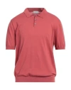Ballantyne Man Sweater Brick Size 48 Cotton In Red