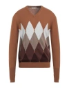 Ballantyne Man Sweater Brown Size 44 Cashmere In Brown