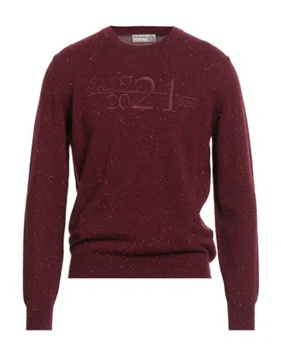 Ballantyne Man Sweater Burgundy Size 40 Cashmere