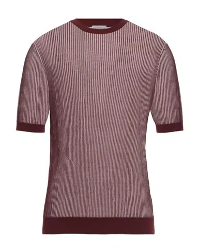 Ballantyne Man Sweater Burgundy Size 46 Cotton
