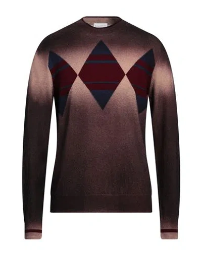 Ballantyne Man Sweater Burgundy Size 42 Wool, Cashmere In Red