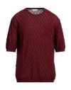 Ballantyne Man Sweater Burgundy Size 48 Cotton In Brown