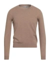 Ballantyne Man Sweater Camel Size 32 Cashmere In Brown