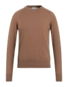 Ballantyne Man Sweater Camel Size 42 Cashmere In Beige