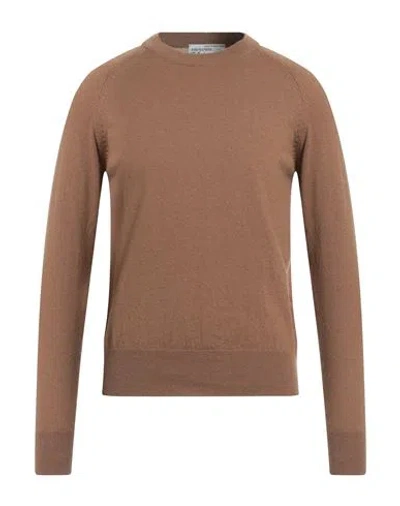 Ballantyne Man Sweater Camel Size 42 Cashmere In Beige