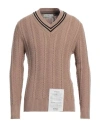 Ballantyne Man Sweater Camel Size 42 Cashmere In Beige