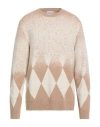 Ballantyne Man Sweater Camel Size 44 Alpaca Wool, Polyamide