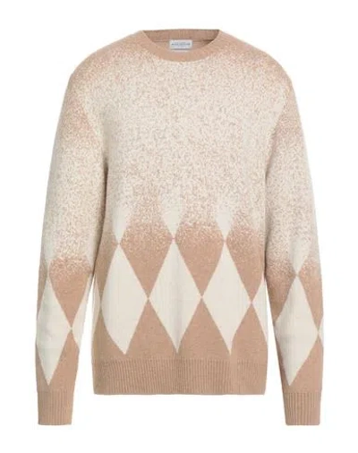 Ballantyne Man Sweater Camel Size 44 Alpaca Wool, Polyamide