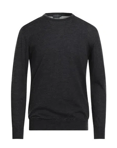 Ballantyne Man Sweater Charcoal Size 46 Cotton, Cashmere In Gray