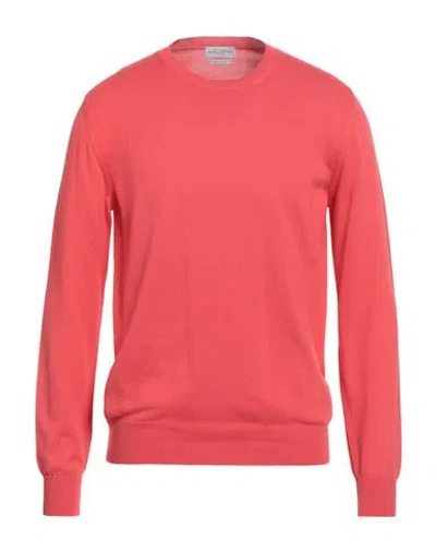 Ballantyne Man Sweater Coral Size 46 Cotton In Red