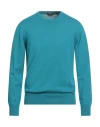 Ballantyne Man Sweater Deep Teal Size 44 Cotton, Cashmere In Green