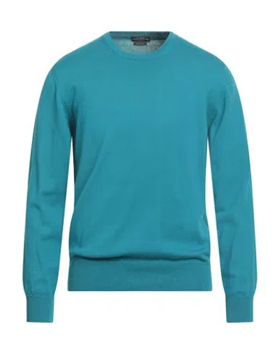 Ballantyne Man Sweater Deep Teal Size 44 Cotton, Cashmere In Green