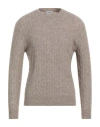 Ballantyne Man Sweater Taupe Size 40 Alpaca Wool, Wool, Polyamide, Elastane In Grey
