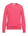 Ballantyne Man Sweater Fuchsia Size 44 Cashmere