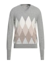 Ballantyne V Neck Pullover With Diamonds Clothing In Grey