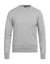 Ballantyne Man Sweater Grey Size 44 Cotton, Cashmere In Gray