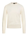 Ballantyne Man Sweater Ivory Size 44 Cotton, Cashmere